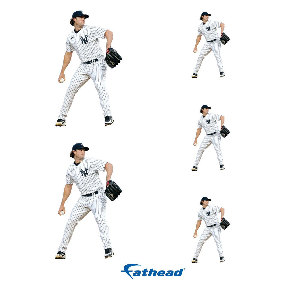 Gerrit Cole - 5 Player Minis (Mixed Sizes) - Official MLB - New York Yankees - Reusable Vinyl Decals