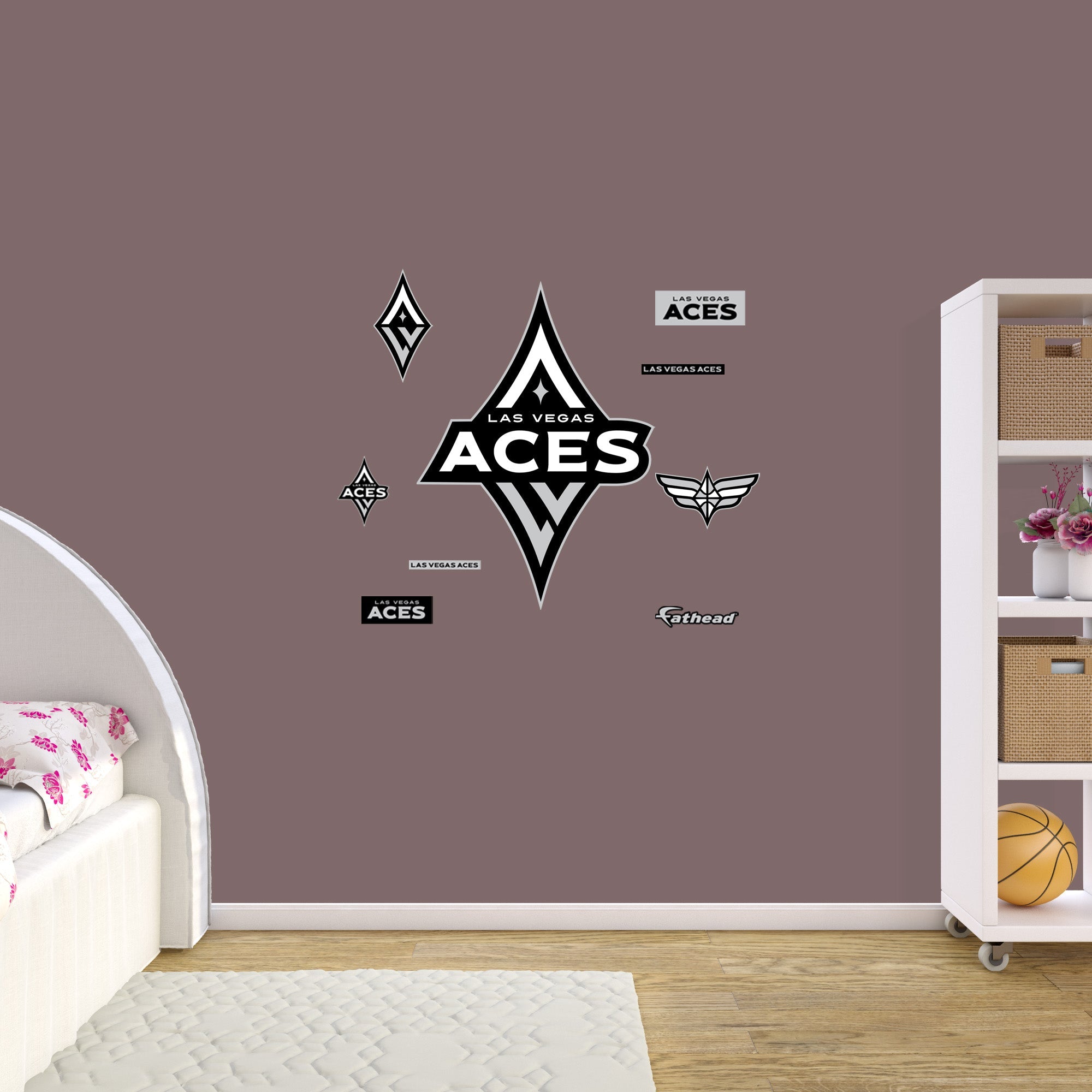 Las Vegas Aces - RealBig Logo Collection - Official WNBA - Reusable Vinyl Wall Decals