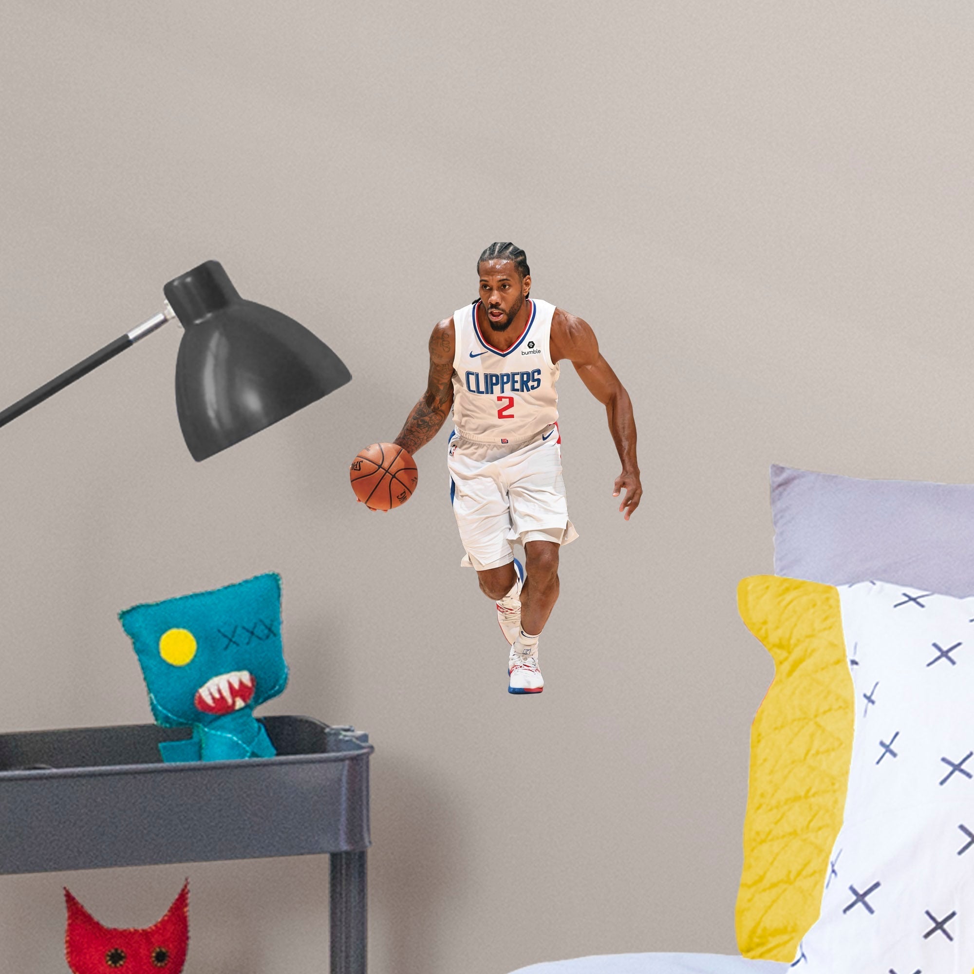 Kawhi Leonard - RealBig Collection - Official NBA - Los Angeles Clippers - Reusable Vinyl Wall Decals #1