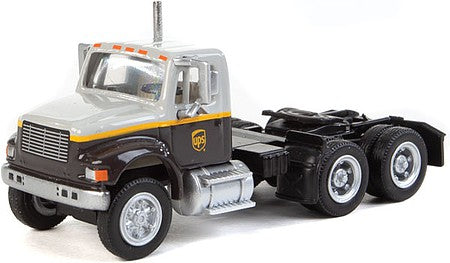 Walthers SceneMaster 949-11186 HO Scale International(R) 4900 Dual-Axle Semi Tractor Only - Assembled -- UPS Freight(SM) (gray, gold, brown)