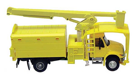 Walthers SceneMaster 949-11743 HO Scale International(R) 4300 2-Axle Truck with Tree Trimmer Body - Assembled -- Yellow