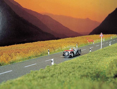 Walthers SceneMaster 949-1254 HO Scale Flexible Self-Adhesive Paved Roadway -- 39-3/8 x 2-5/8" 1m x 66mm -- With White Line Markings