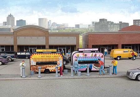 Walthers SceneMaster 949-2905 HO Scale Ice Cream and Hot Dog Food Trailers -- Kit