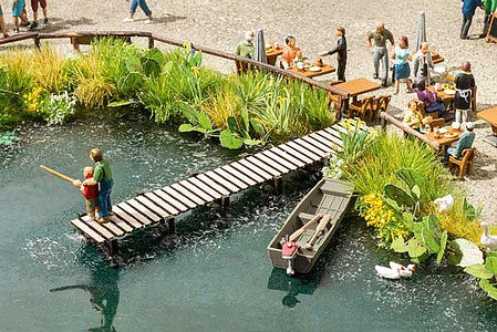 Walthers SceneMaster 949-4156 HO Scale Small Shoreline Pier -- Laser-Cut Wood Kit