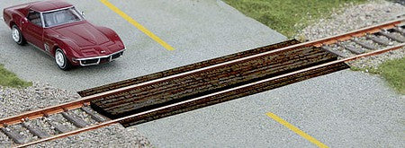 Walthers SceneMaster 949-4159 HO Scale Wood Grade Crossing -- Laser-Cut Wood Kit pkg(2)