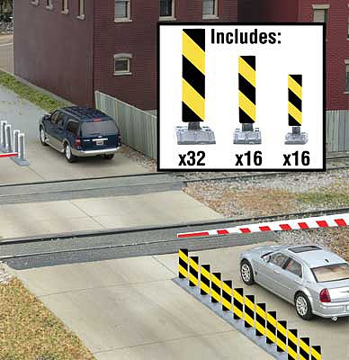 Walthers SceneMaster 949-4168 HO Scale Quiet Crossing Lane Markers -- Kit