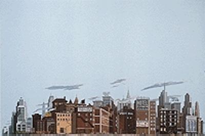 Walthers Scenemaster 949-712 HO Scale Background Scene 24 x 36" 60 x 90cm - Instant Horizons(TM) -- Hotel/Business