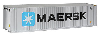 Walthers Scenemaster 8201 HO Scale 40' Hi Cube Corrugated Container w/Flat Roof - Assembled -- Maersk