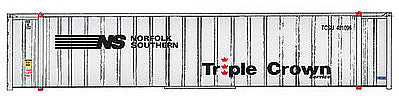 Walthers SceneMaster 949-8465 HO Scale 48' Ribbed Side Container - Assembled -- Norfolk Southern/Triple Crown (white, black, red)