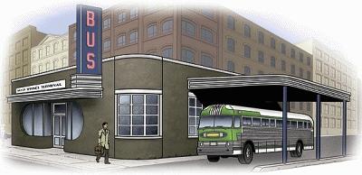 Walthers Cornerstone 933-2934 HO Scale Silver Springs Bus Terminal -- Kit - 11-1/4 x 8-3/4 x 3-1/2" 28.5 x 22.2 x 8.8cm
