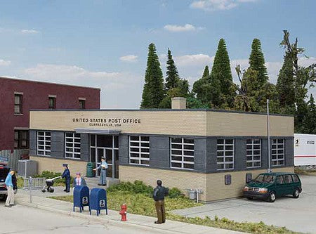 Walthers Cornerstone 933-4200 HO Scale Brick Post Office -- Kit - 7-7/8 x 5-11/16 x 3-1/16" 20 x 14.4 x 7.7cm