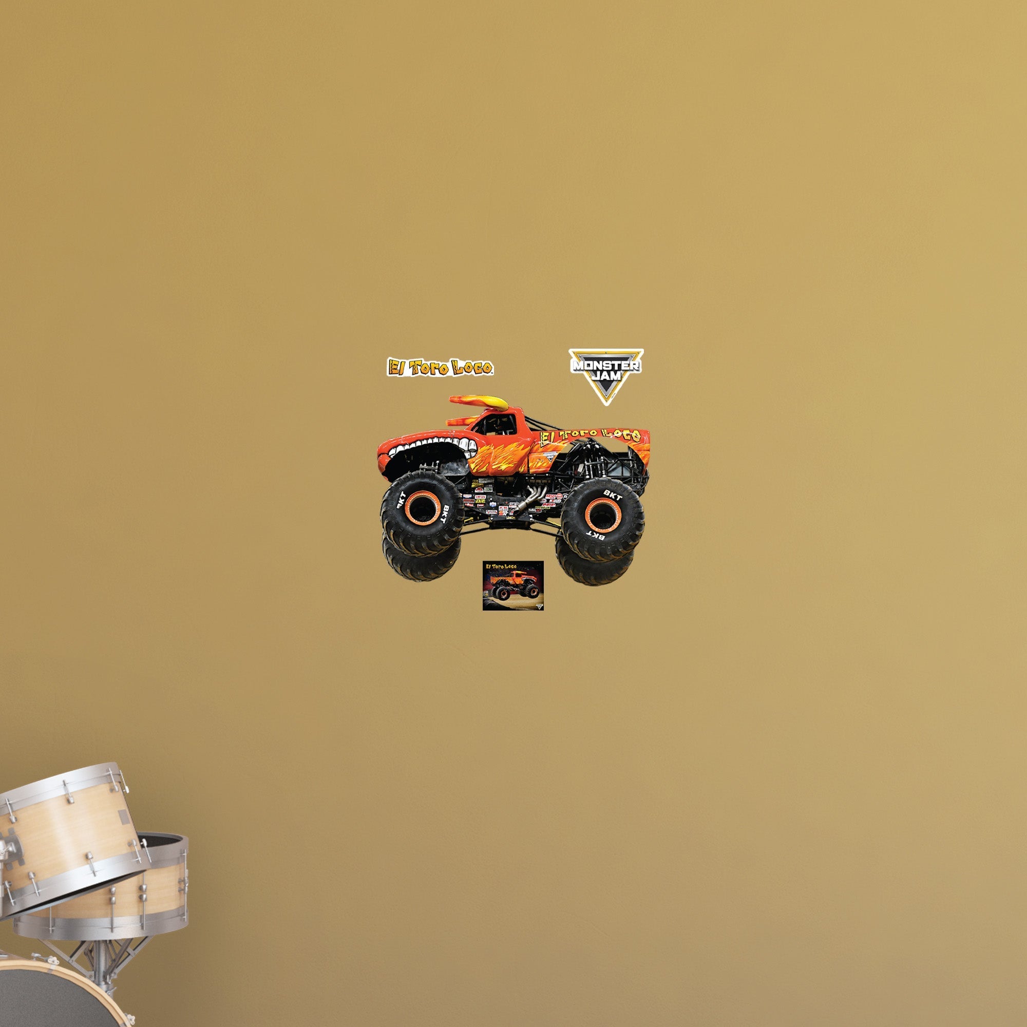 El Toro Loco - RealBig Collection - Official Monster Jam - Reusable Vinyl Wall Decals #2