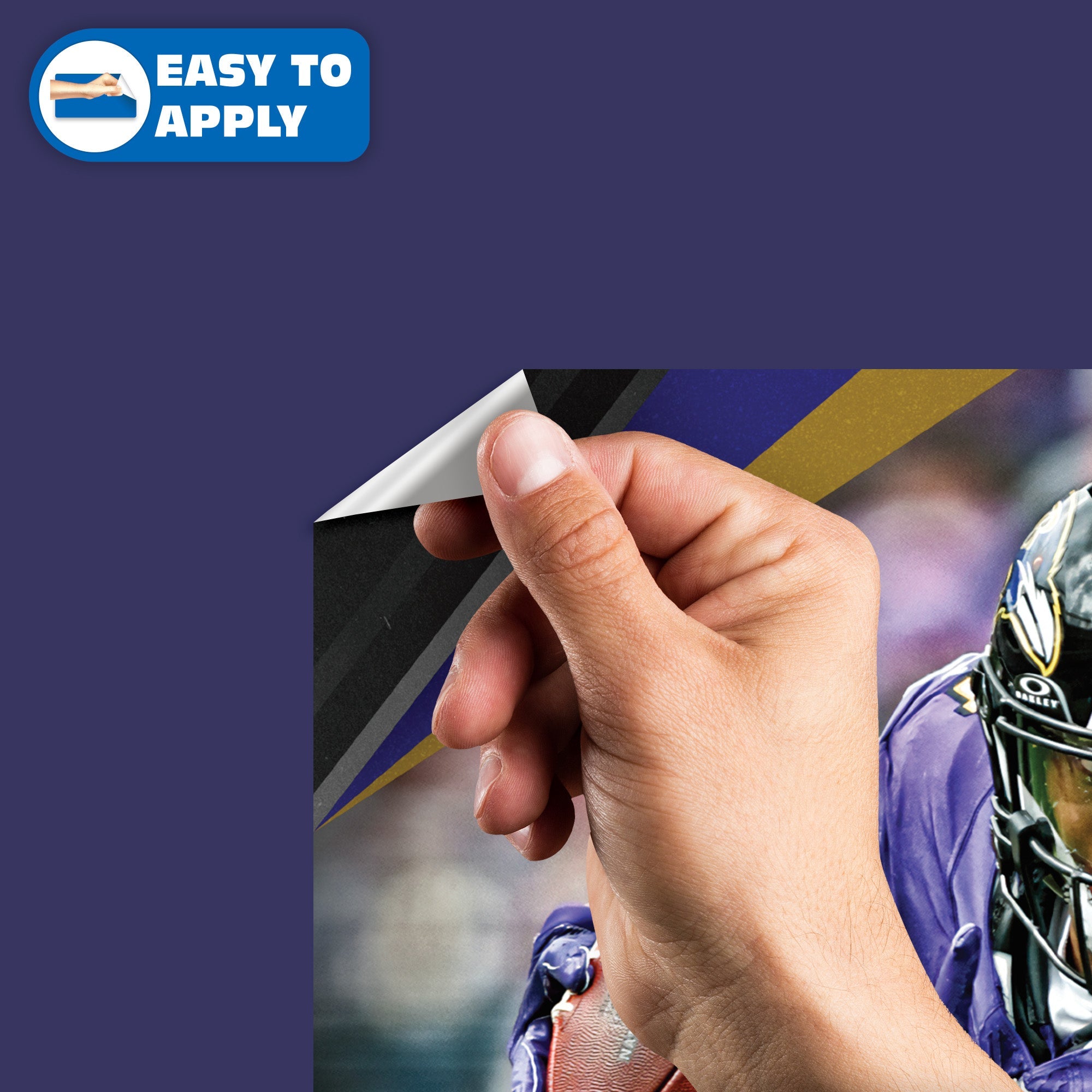 Zay Flowers - RealBig Collection - Official NFL - Baltimore Ravens - Reusable Vinyl Wall Decals