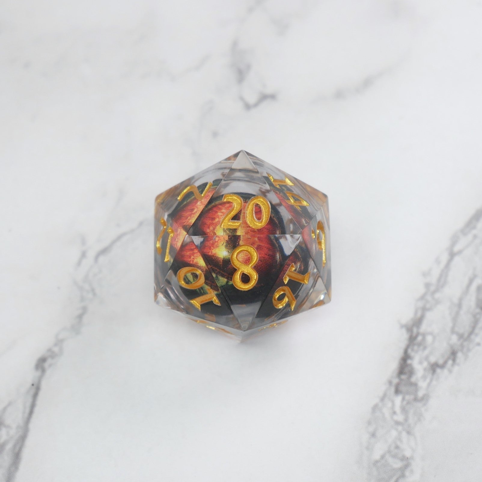 Xanathar's Eye | 7 Piece Moving Eye DnD Dice Set | Acrylic RPG Gaming Dice