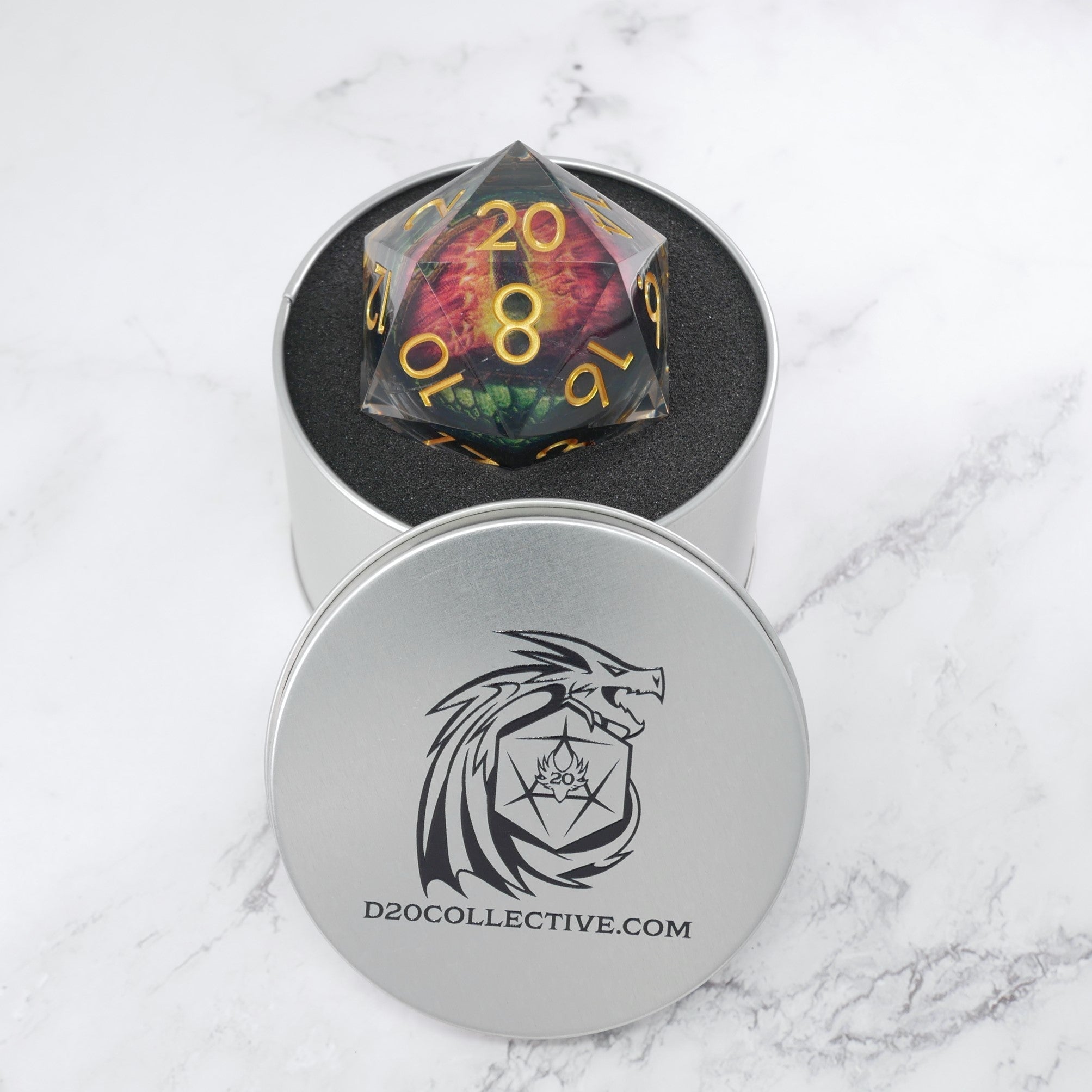 Xanathar's Eye | Giant D20 Moving Eye DnD Dice | Acrylic RPG Gaming Dice