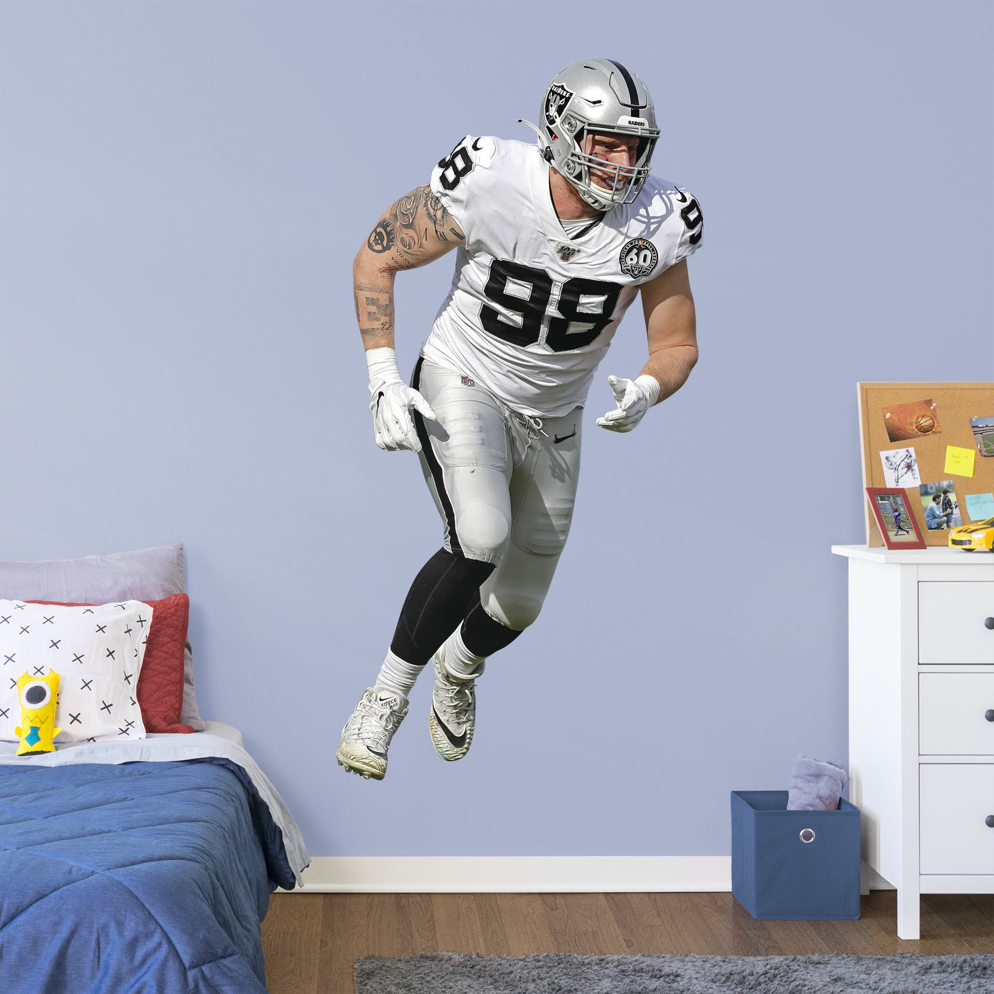 Maxx Crosby - RealBig Collection - Official NFL - Las Vegas Raiders - Reusable Vinyl Wall Decals #1