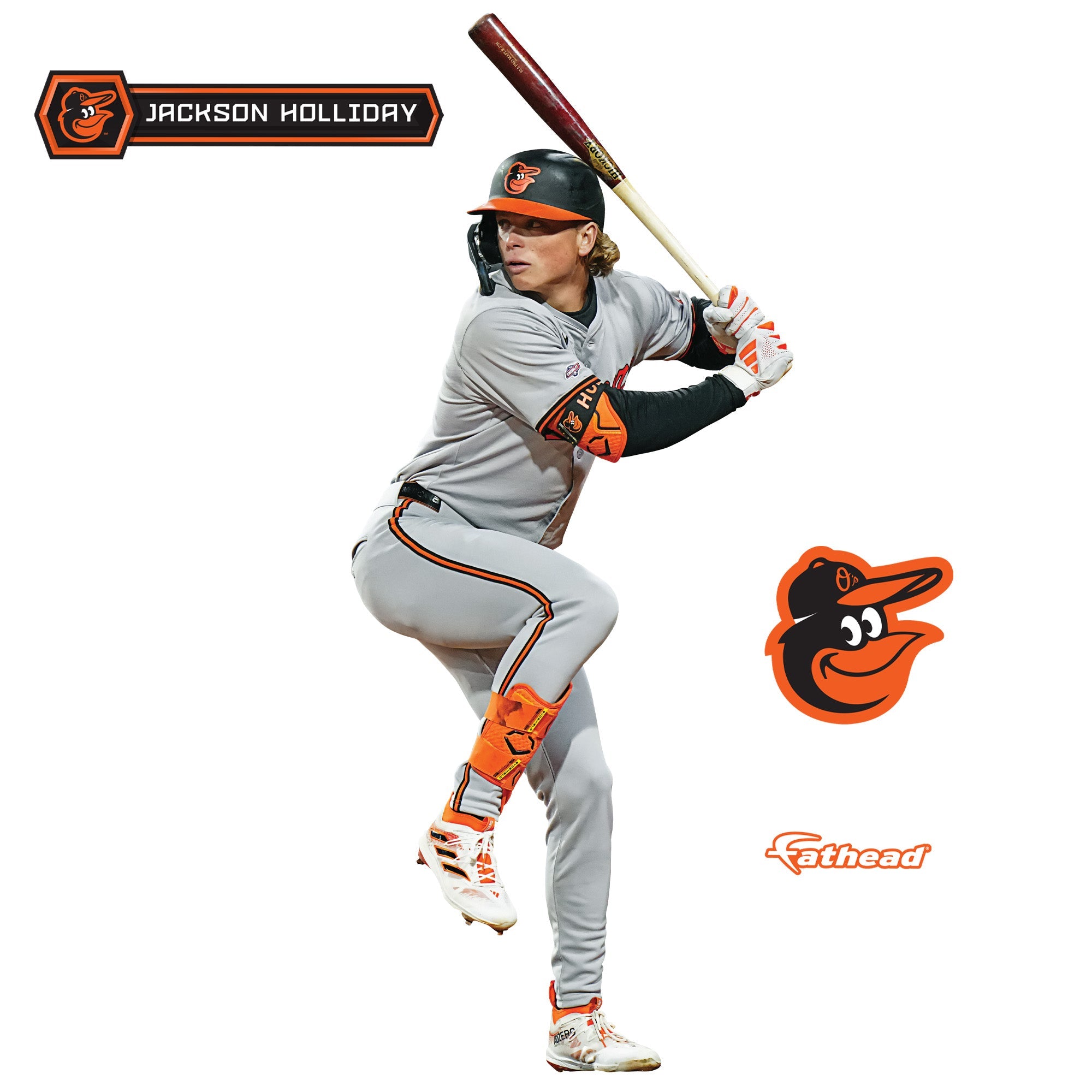 Jackson Holliday - RealBig Collection - Official MLB - Baltimore Orioles - Reusable Vinyl Wall Decals