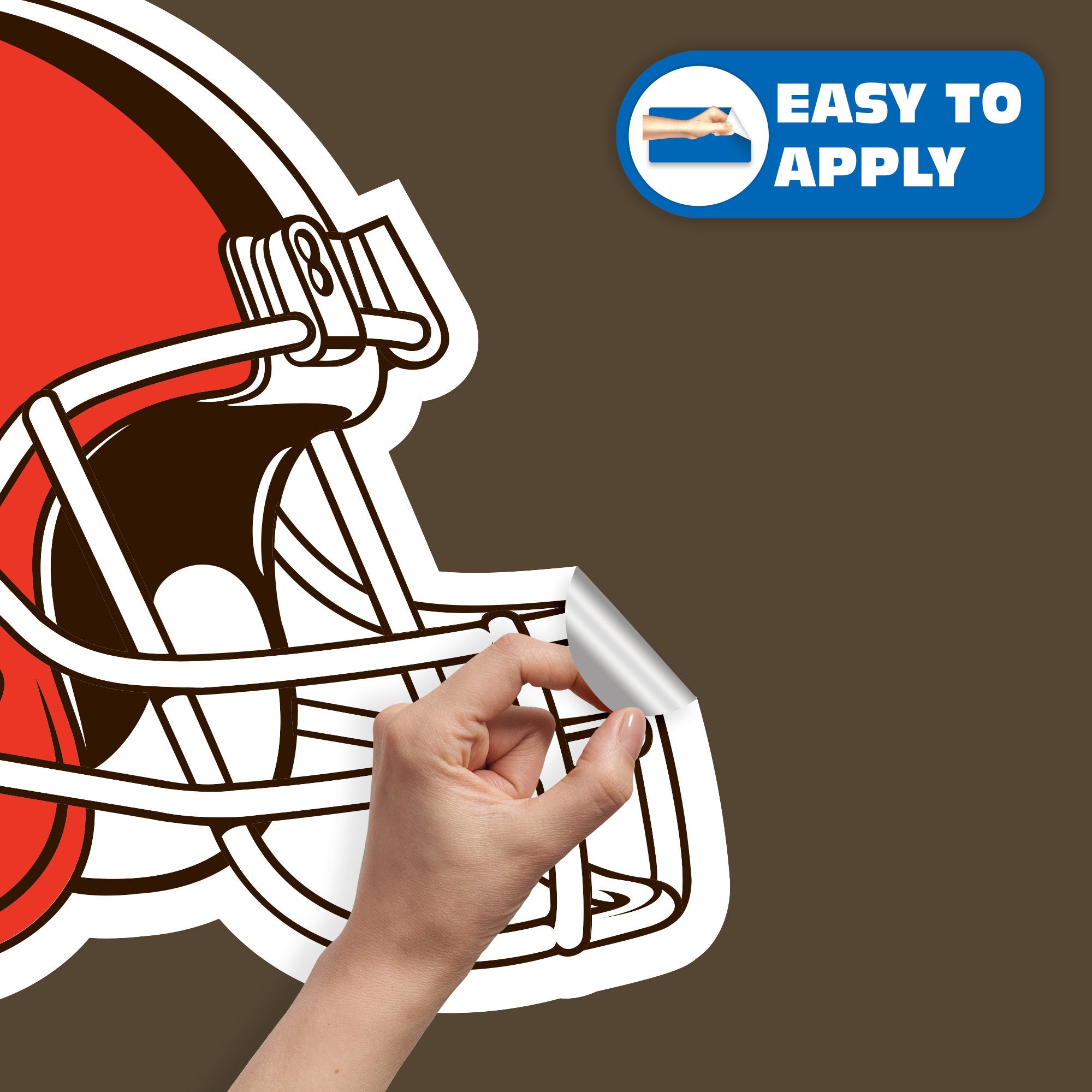 Cleveland Browns - RealBig Logo Collection - Official NFL - Reusable Vinyl Wall Decals
