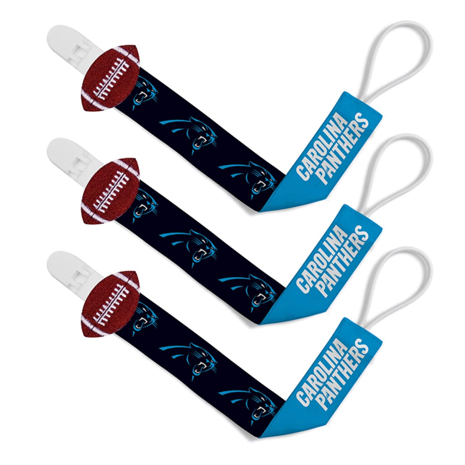 Carolina Panthers - Pacifier Clip 3-Pack