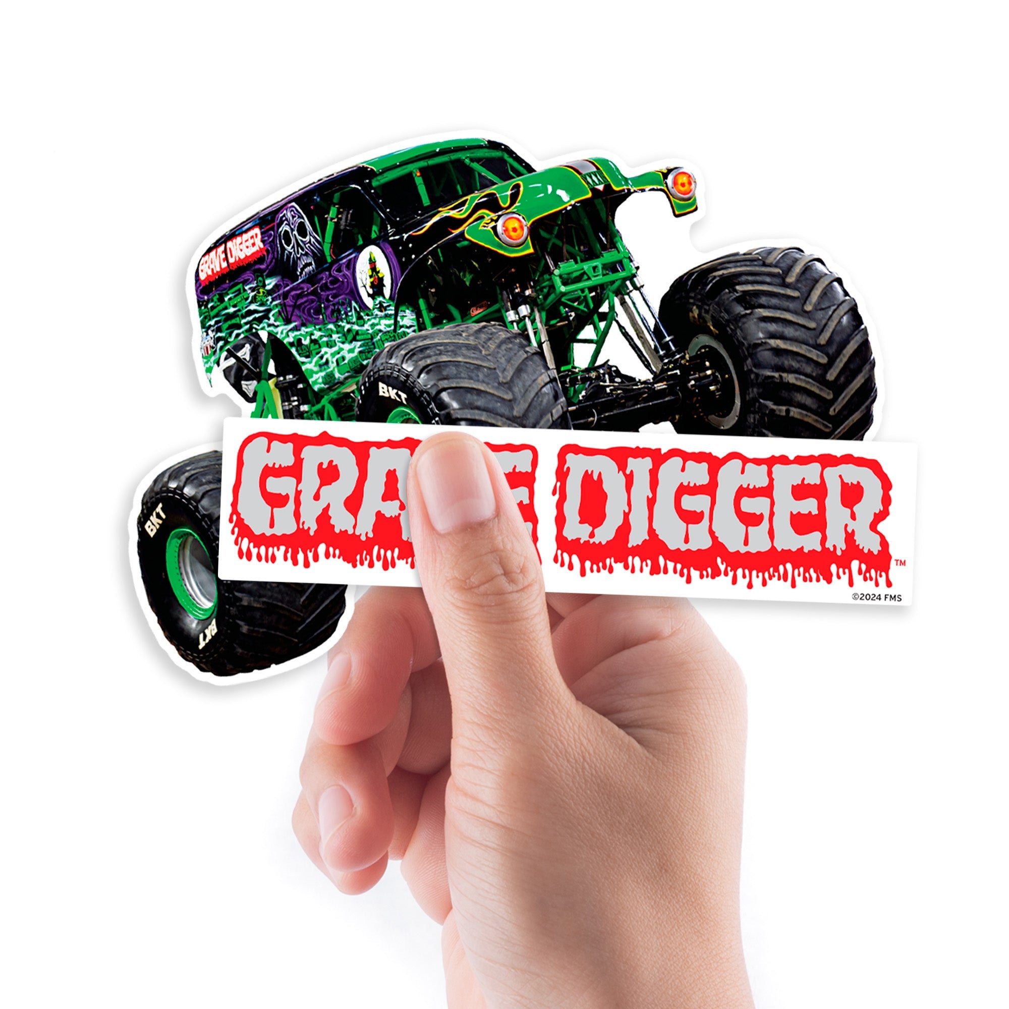 Grave Digger - 5 Minis (Mixed Sizes) - Official Monster Jam - Reusable Vinyl Decals #2