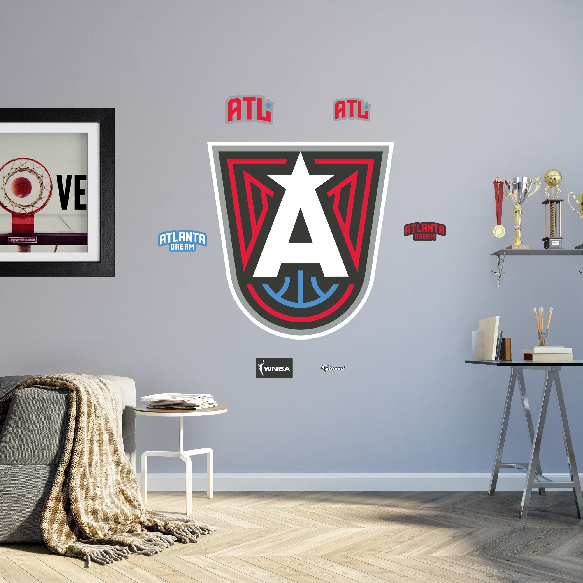 Atlanta Dream - RealBig Logo Collection - Official WNBA - Reusable Vinyl Wall Decals
