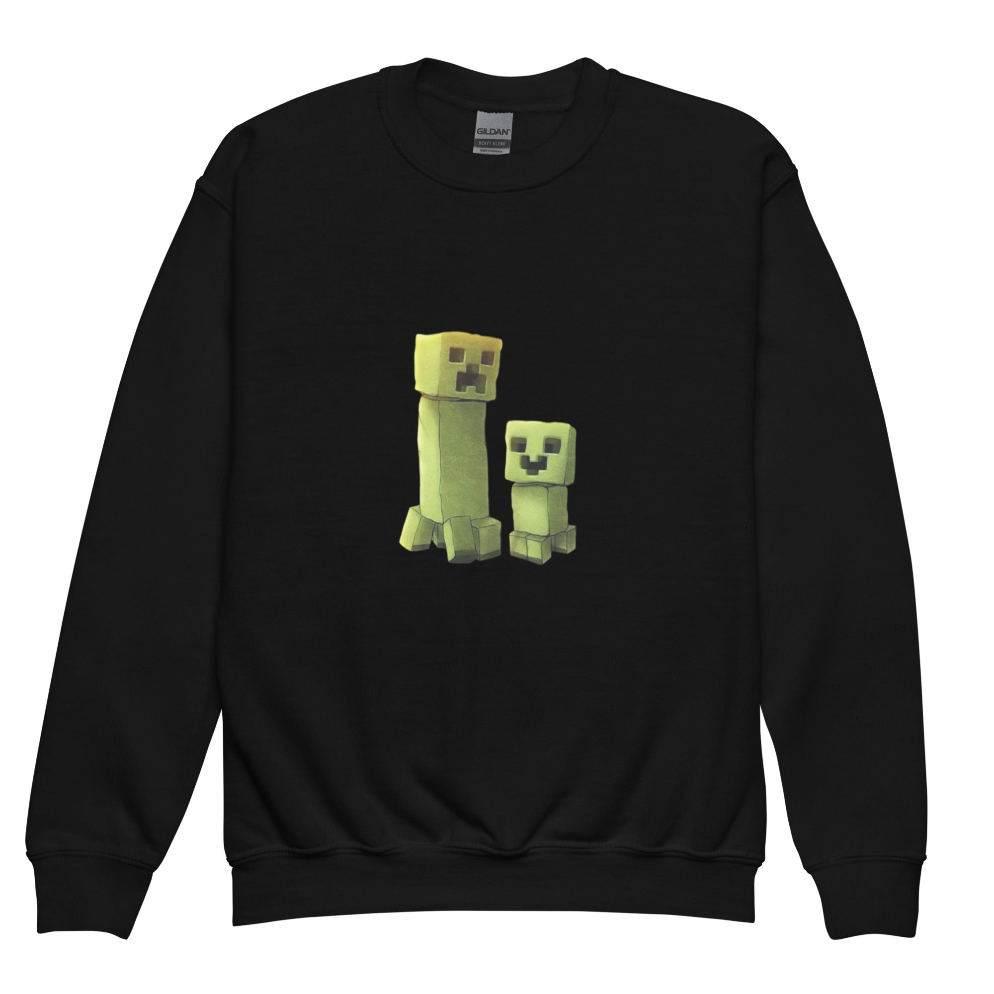 Minecraft Creeper Design Youth Crewneck Sweatshirt