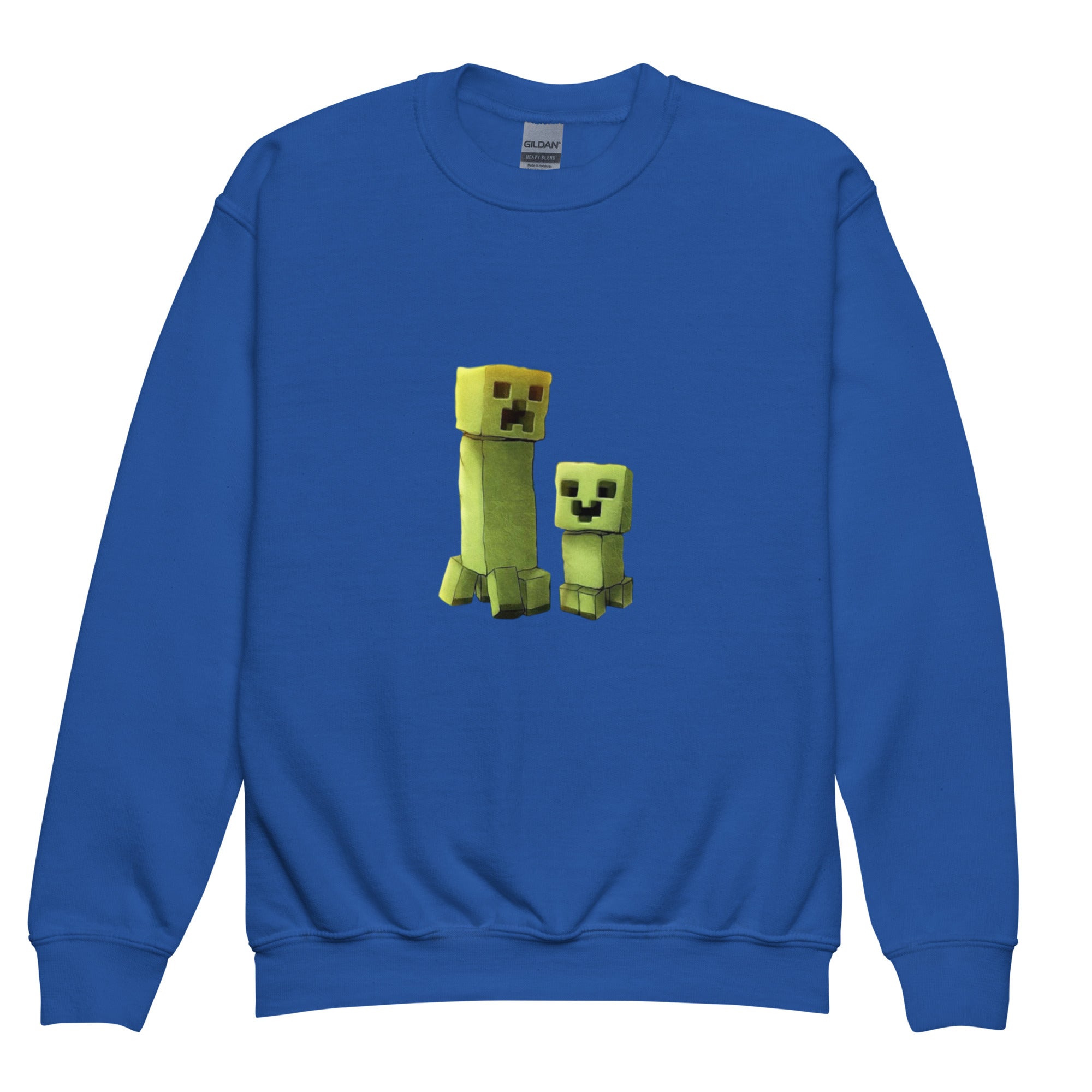 Minecraft Creeper Design Youth Crewneck Sweatshirt