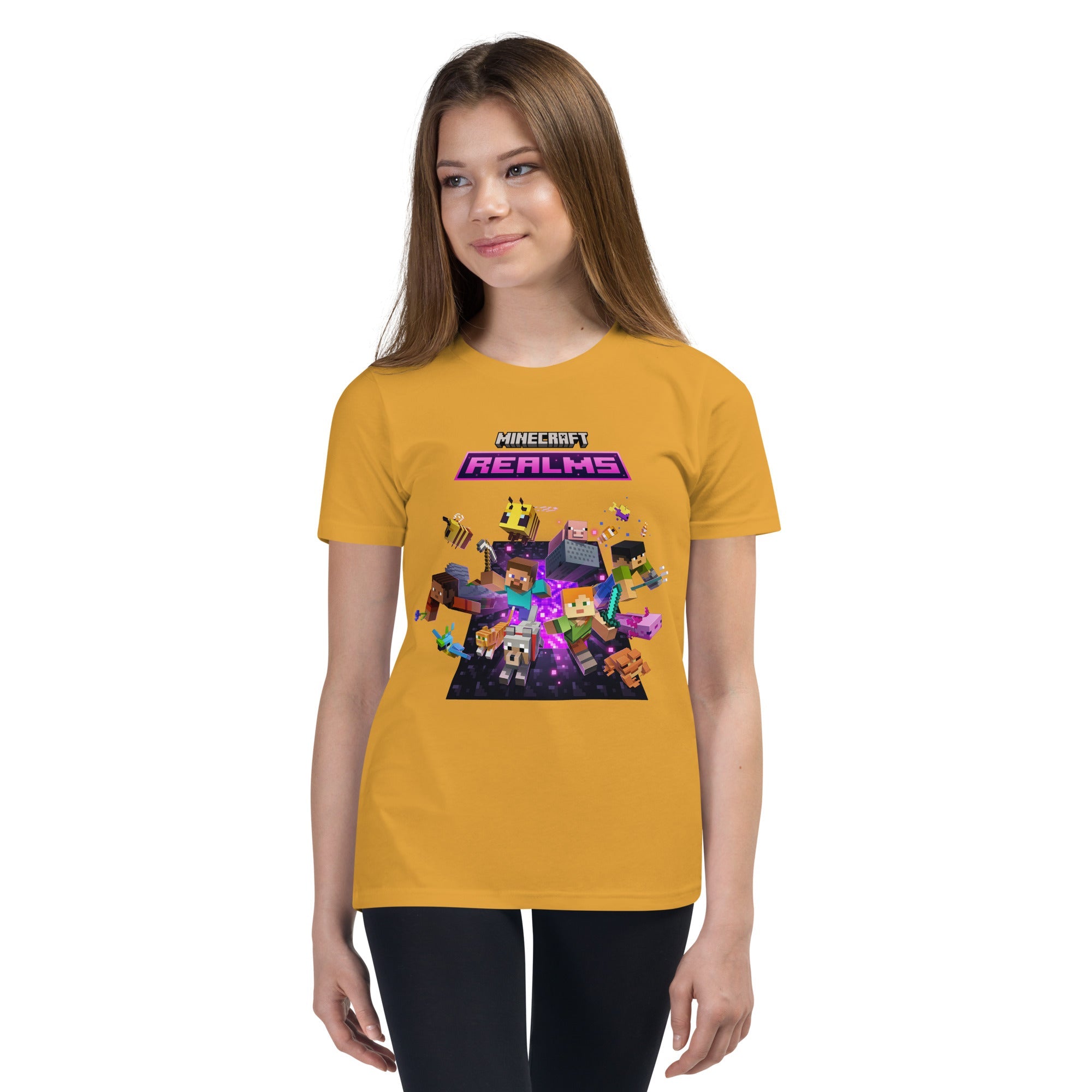 Minecraft Realms Heroes Design Youth Short Sleeve T-Shirt