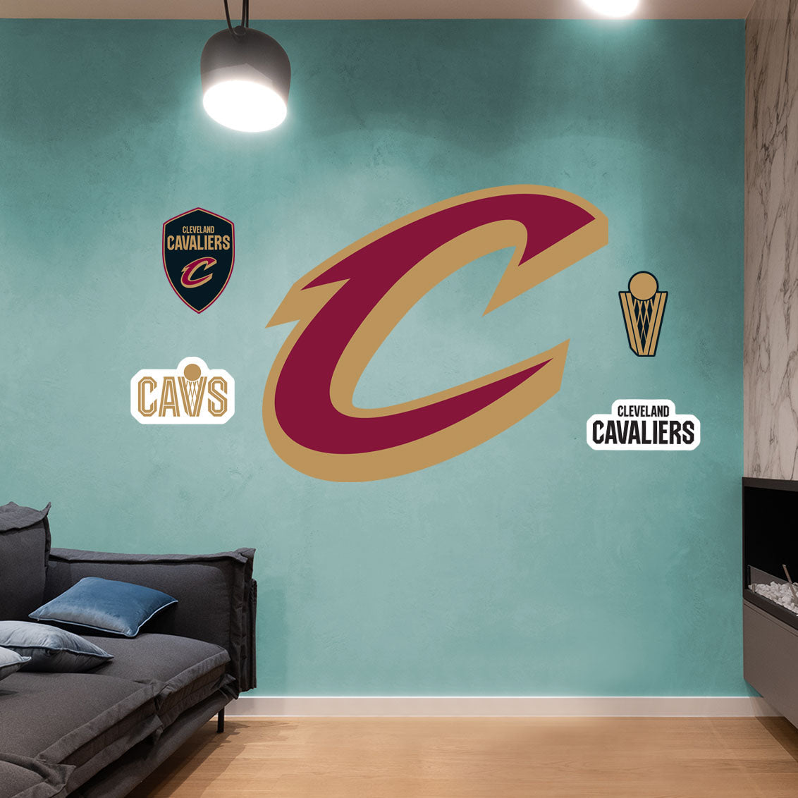Cleveland Cavaliers - RealBig C Logo Collection - Official NBA - Reusable Vinyl Wall Decals
