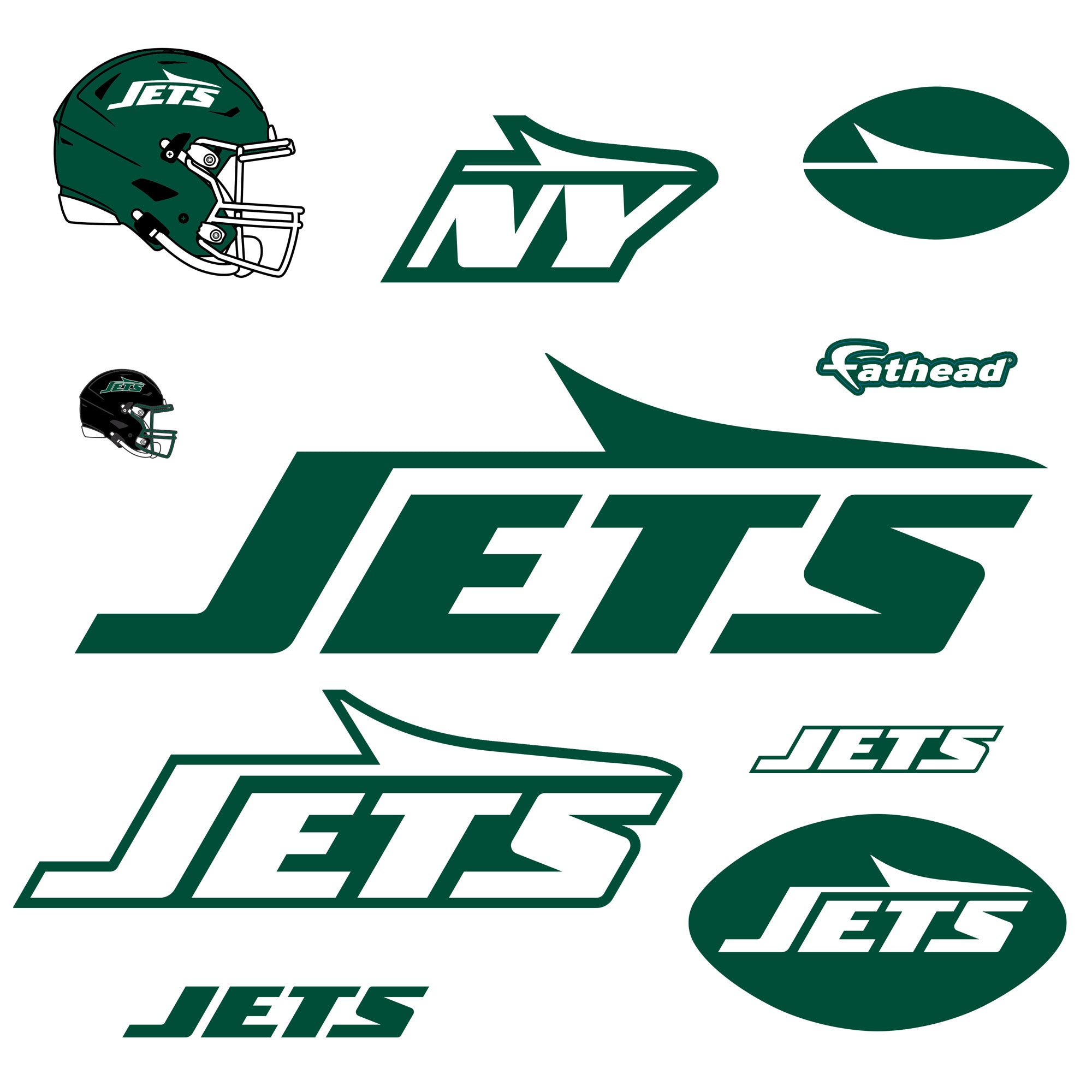 New York Jets - RealBig Logo Collection - Official NFL - Reusable Vinyl Wall Decals