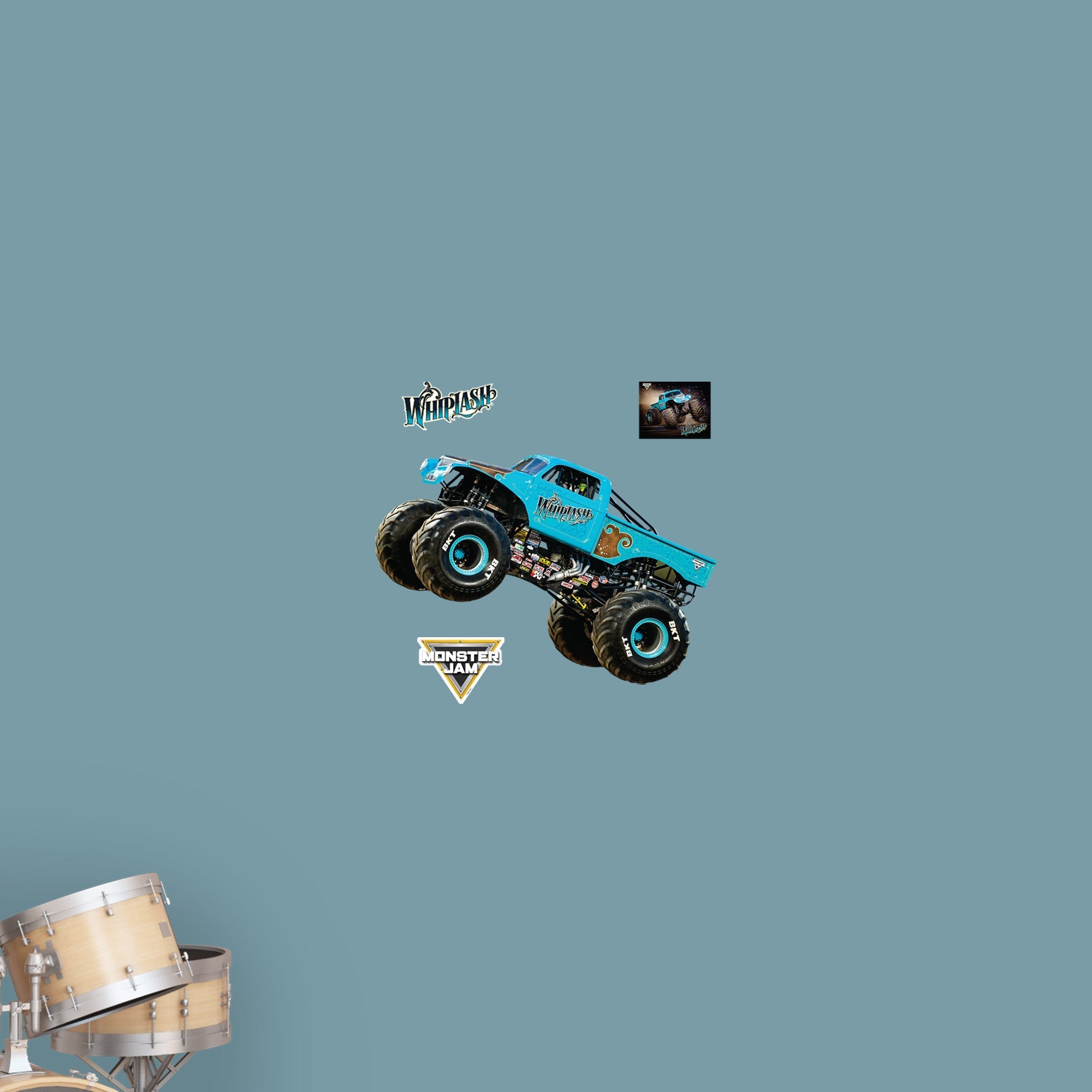 Whiplash - Monster Jam - RealBig Collection - Official Monster Jam - Reusable Vinyl Wall Decals