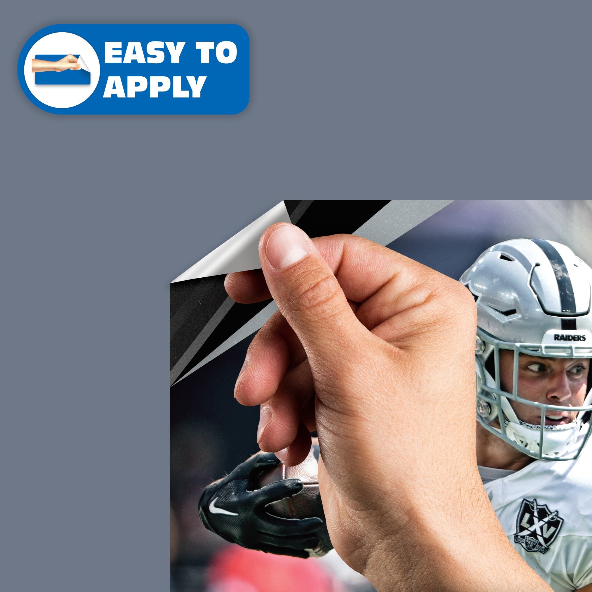 Brock Bowers - RealBig Collection - Official NFL - Las Vegas Raiders - Reusable Vinyl Wall Decals