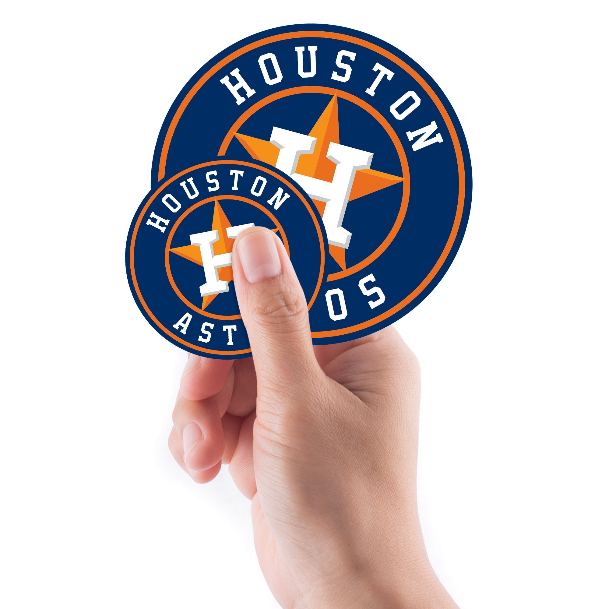 Houston Astros - 5 Logo Minis (Mixed Sizes) - Official MLB - Reusable Vinyl Decals
