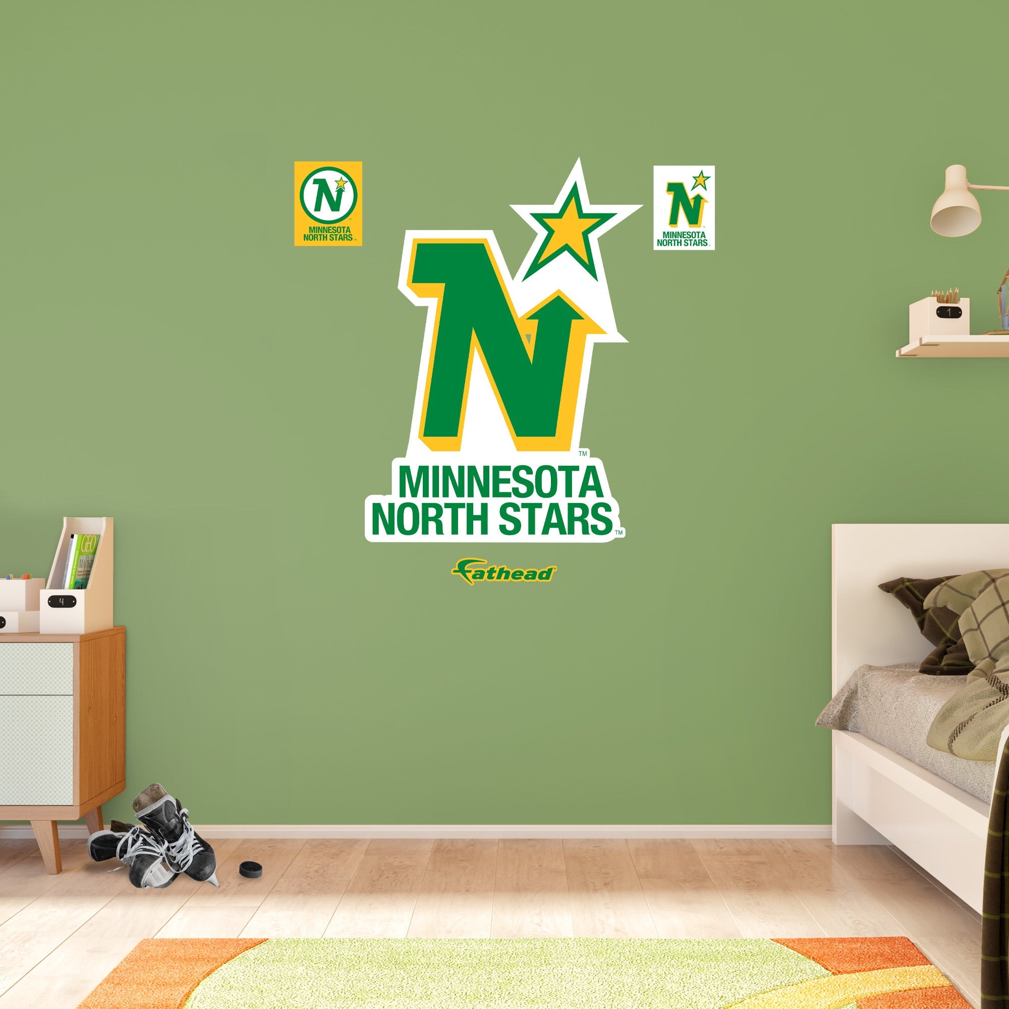 Minnesota North Stars - RealBig Vintage Logo Collection - Official NHL - Reusable Vinyl Wall Decals