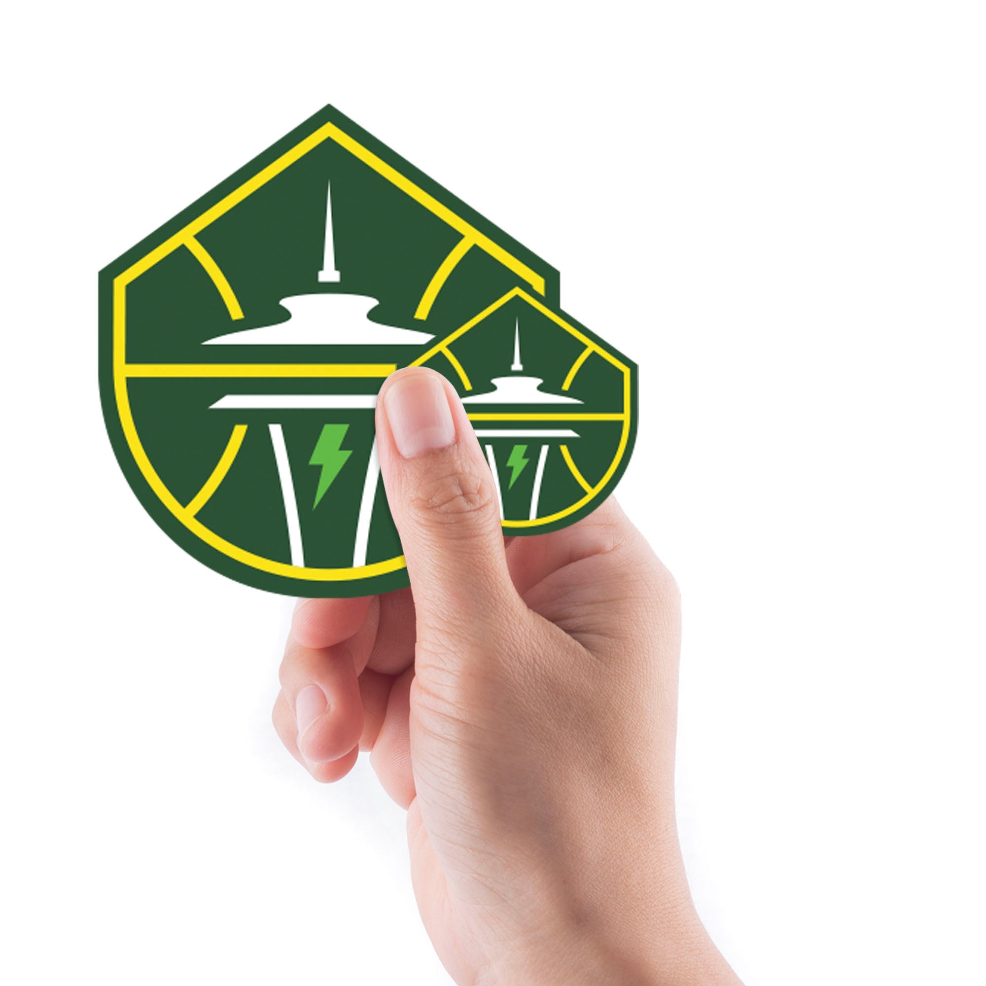 Seattle Storm - 5 Logo Minis (Mixed Sizes) - Official WNBA - Reusable Vinyl Decals