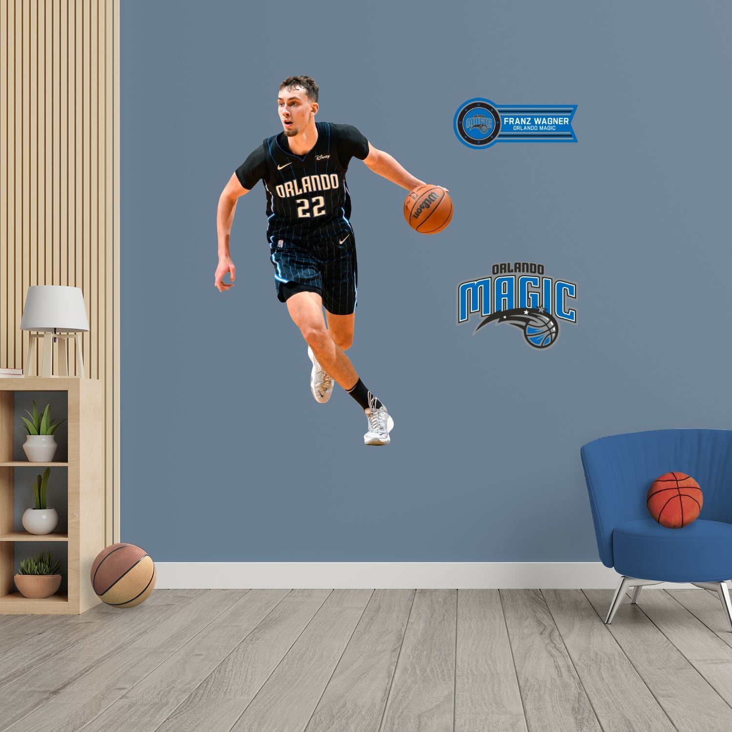 Franz Wagner - RealBig Collection - Official NBA - Orlando Magic - Reusable Vinyl Wall Decals