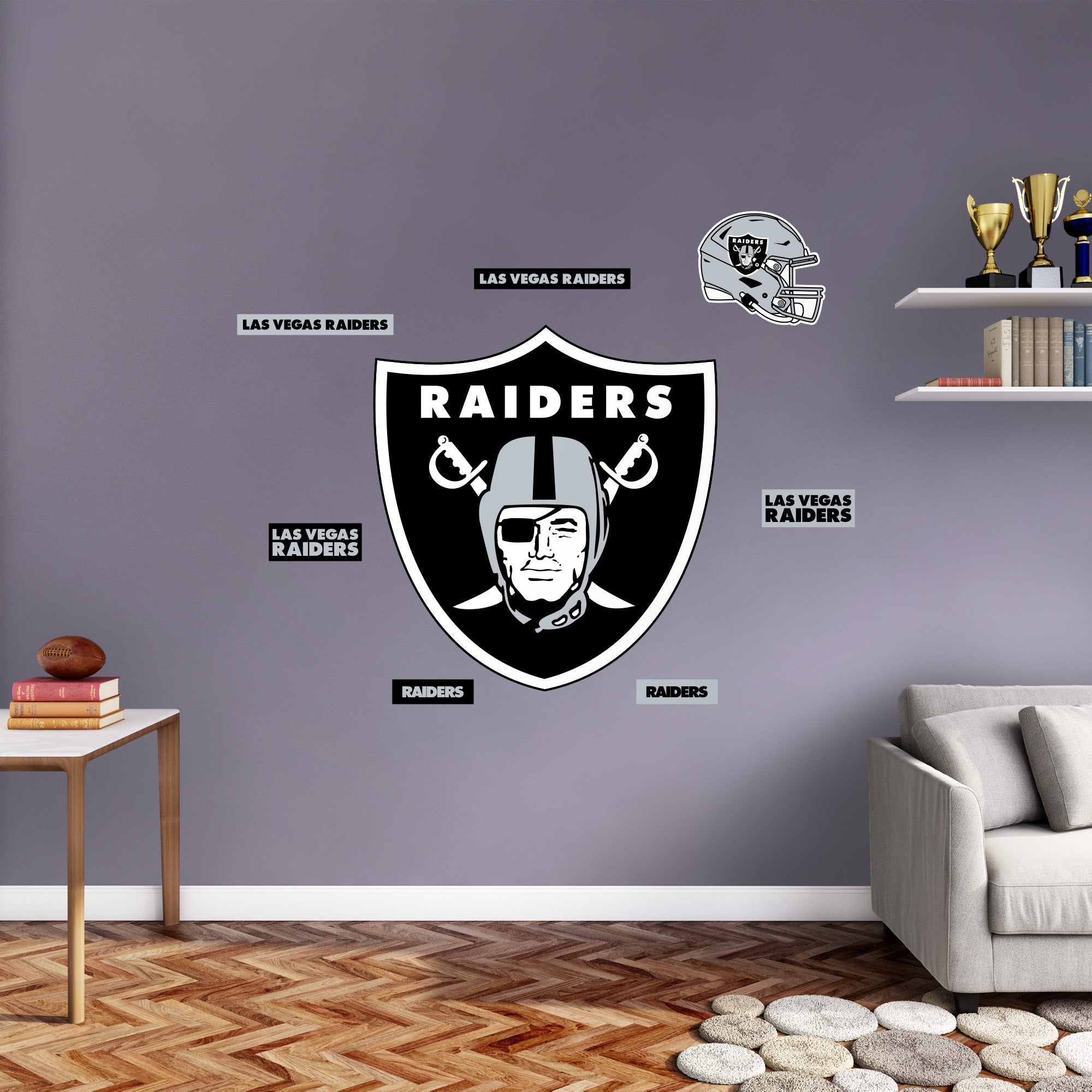 Las Vegas Raiders - RealBig Logo Collection - Official NFL - Reusable Vinyl Wall Decals