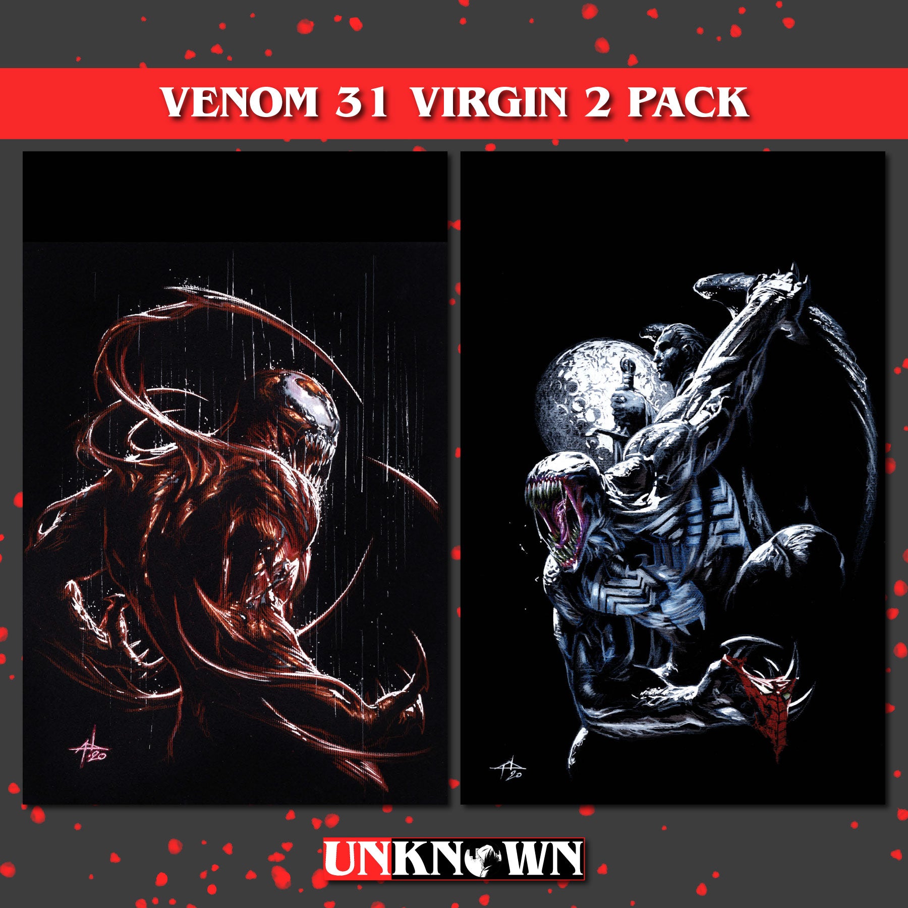 2 PACK VENOM #31 UNKNOWN COMICS GABRIELE DELL'OTTO EXCLUSIVE VIRGIN VAR KIB (12/09/2020)