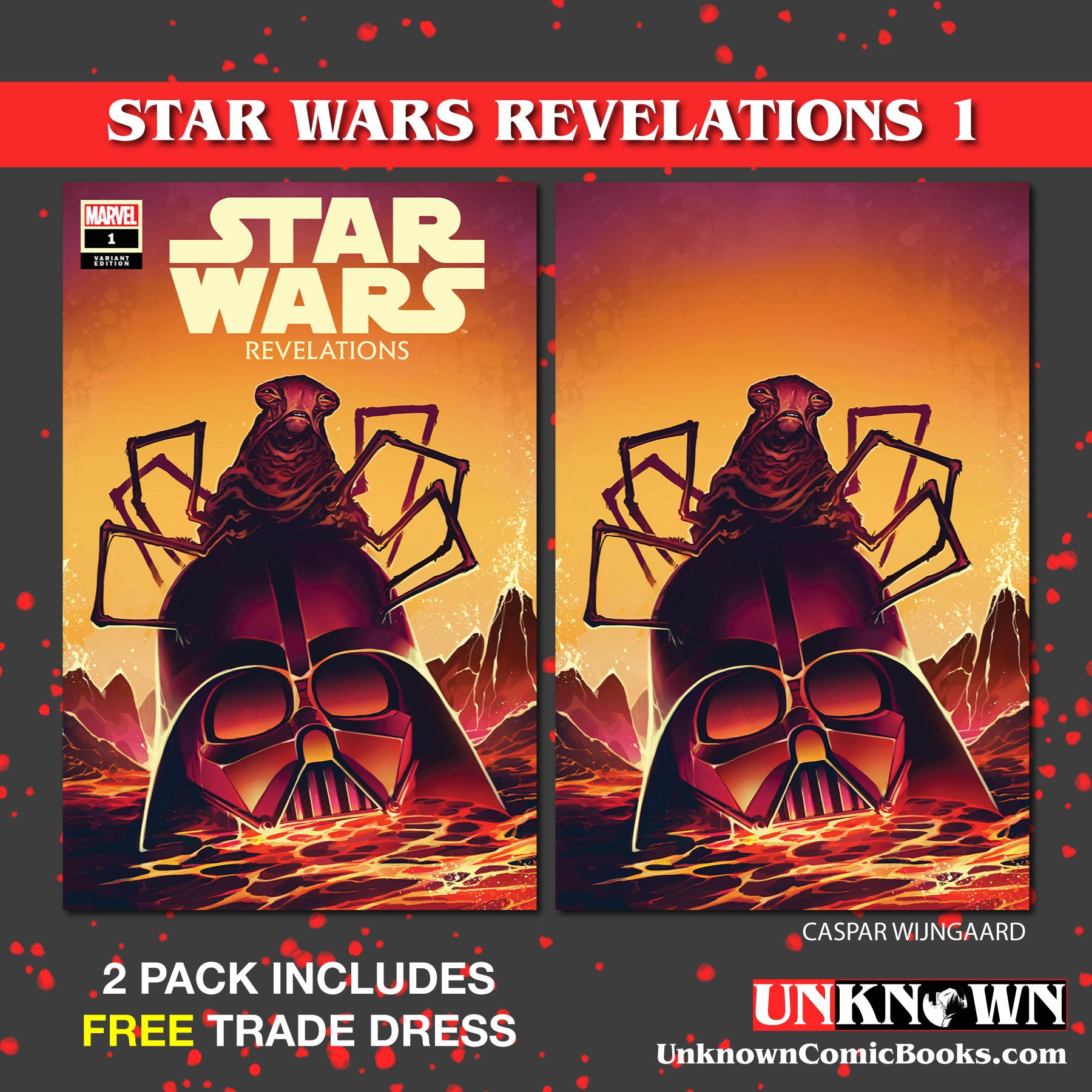 2 PACK **FREE TRADE DRESS** STAR WARS: REVELATIONS #1 UNKNOWN COMICS CASPAR WIJNGAARD EXCLUSIVE VAR (11/23/2022)