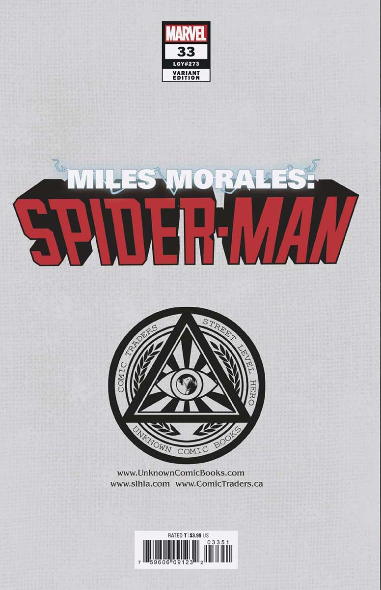 MILES MORALES SPIDER-MAN #33 UNKNOWN COMICS GABRIELE DELL'OTTO EXCLUSIVE VAR (12/08/2021) (12/15/2021)