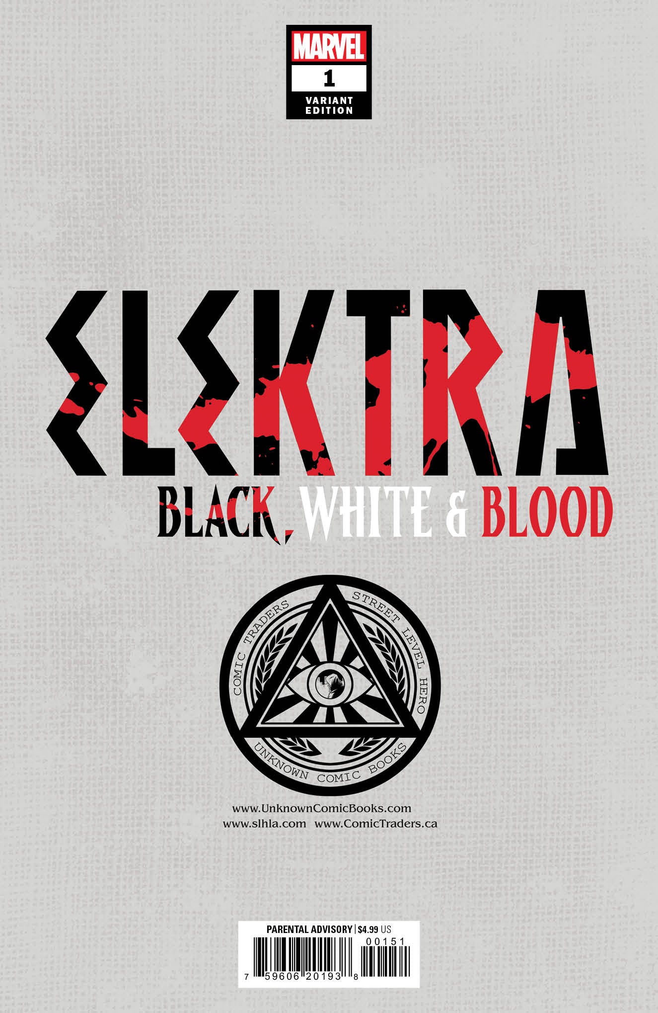 ELEKTRA BLACK WHITE BLOOD #1 (OF 4) UNKNOWN COMICS SABINE RICH EXCLUSIVE VAR (12/29/2021)