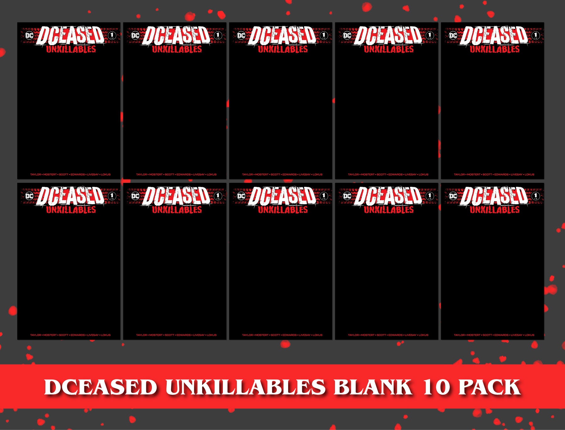 [10 PACK] DCEASED UNKILLABLES #1 (OF 3) UNKNOWN COMICS BLACK BLANK EXCLUSIVE VAR (02/15/2023)