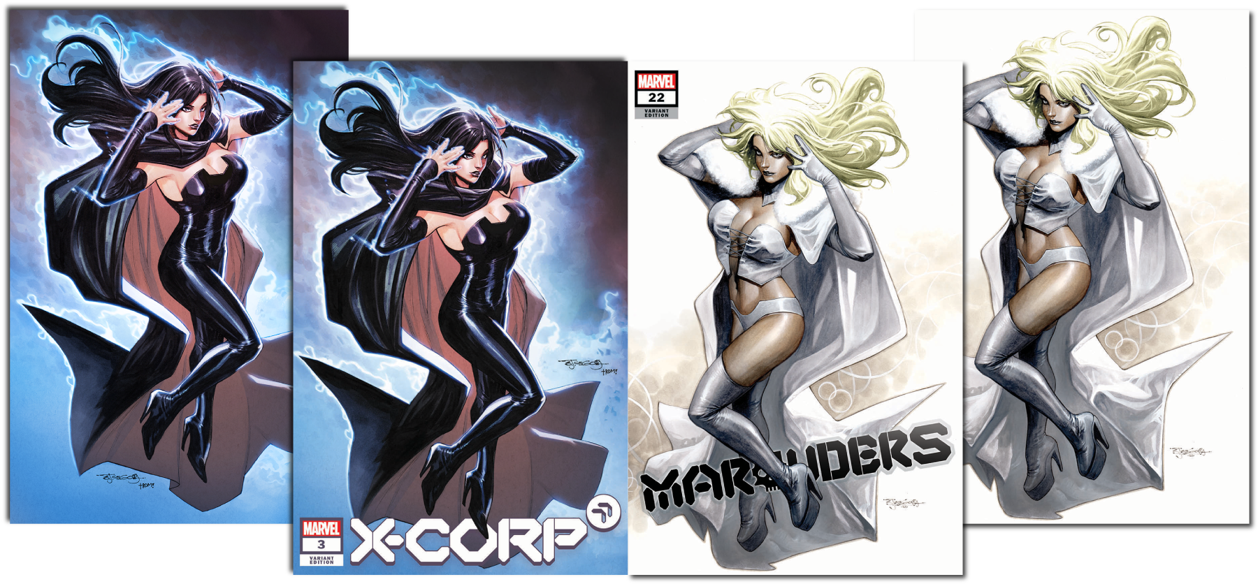 X-CORP #3  / MARAUDERS #22 UNKNOWN COMICS STEPHEN SEGOVIA EXCLUSIVE VAR 4 PACK (07/14/2021)