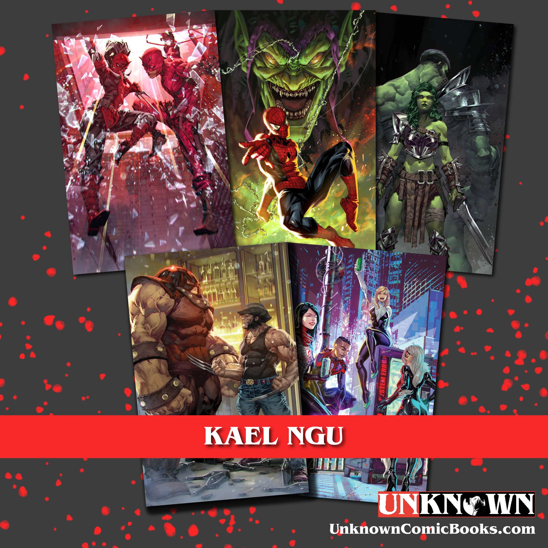 [5 PACK] UNKNOWN COMICS MYSTERY THEMED 👉🎨KAEL NGU ARTIST EXCLUSIVE BOX 👉VIRGIN (12/21/2022)