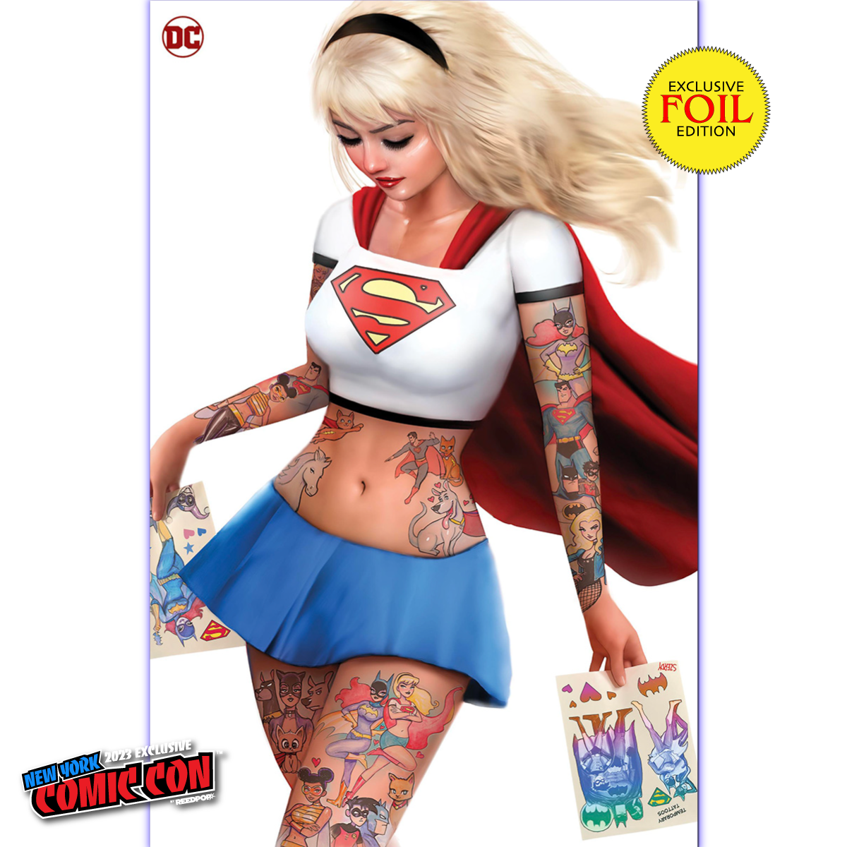 [FOIL] ACTION COMICS PRESENTS DOOMSDAY SPECIAL #1 (ONE SHOT) NATHAN SZERDY (616) EXCLUSIVE TATTOO FOIL NYCC VIRGIN VAR (10/25/2023)