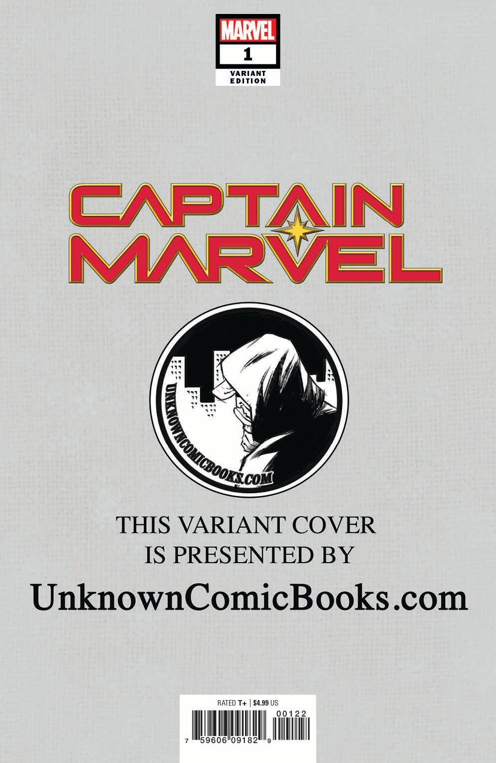 CAPTAIN MARVEL #1 UNKNOWN COMIC BOOKS EXCLUSIVE CAPTAIN MARVEL 1/9/2019