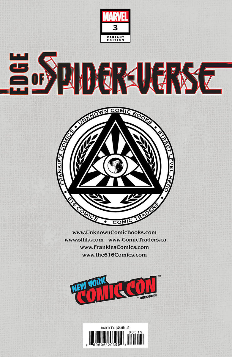 EDGE OF SPIDER-VERSE #3 UNKNOWN COMICS TYLER KIRKHAM EXCLUSIVE NYCC 2022 SILVER VAR (11/02/2022)