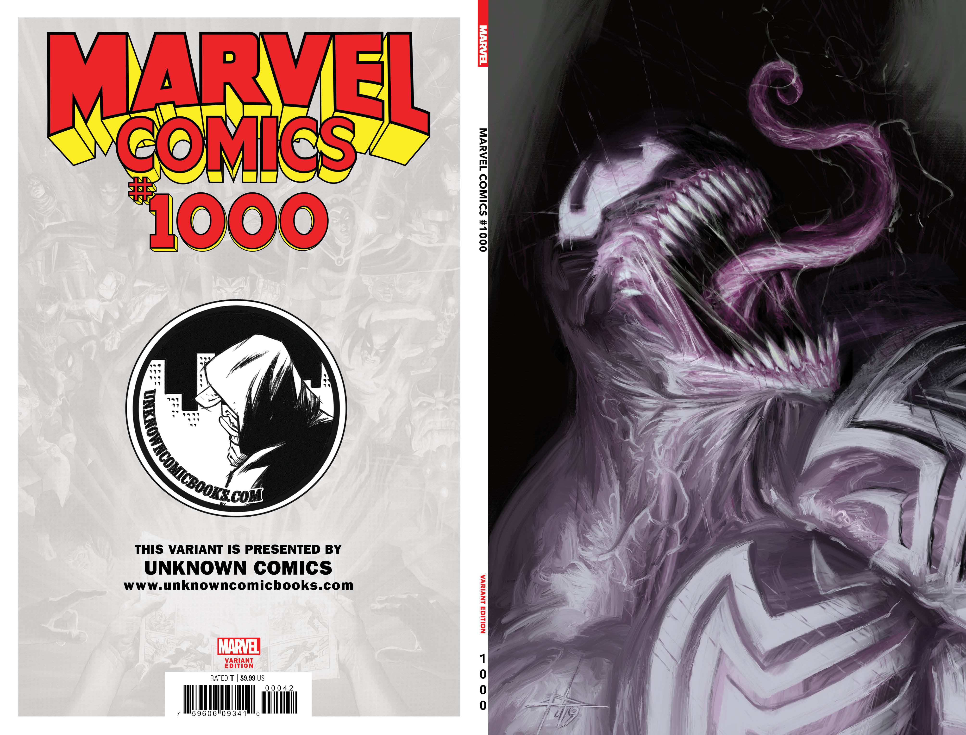 MARVEL COMICS #1000 UNKNOWN COMICS DELLOTTO EXCLUSIVE VIRGIN (08/28/2019)