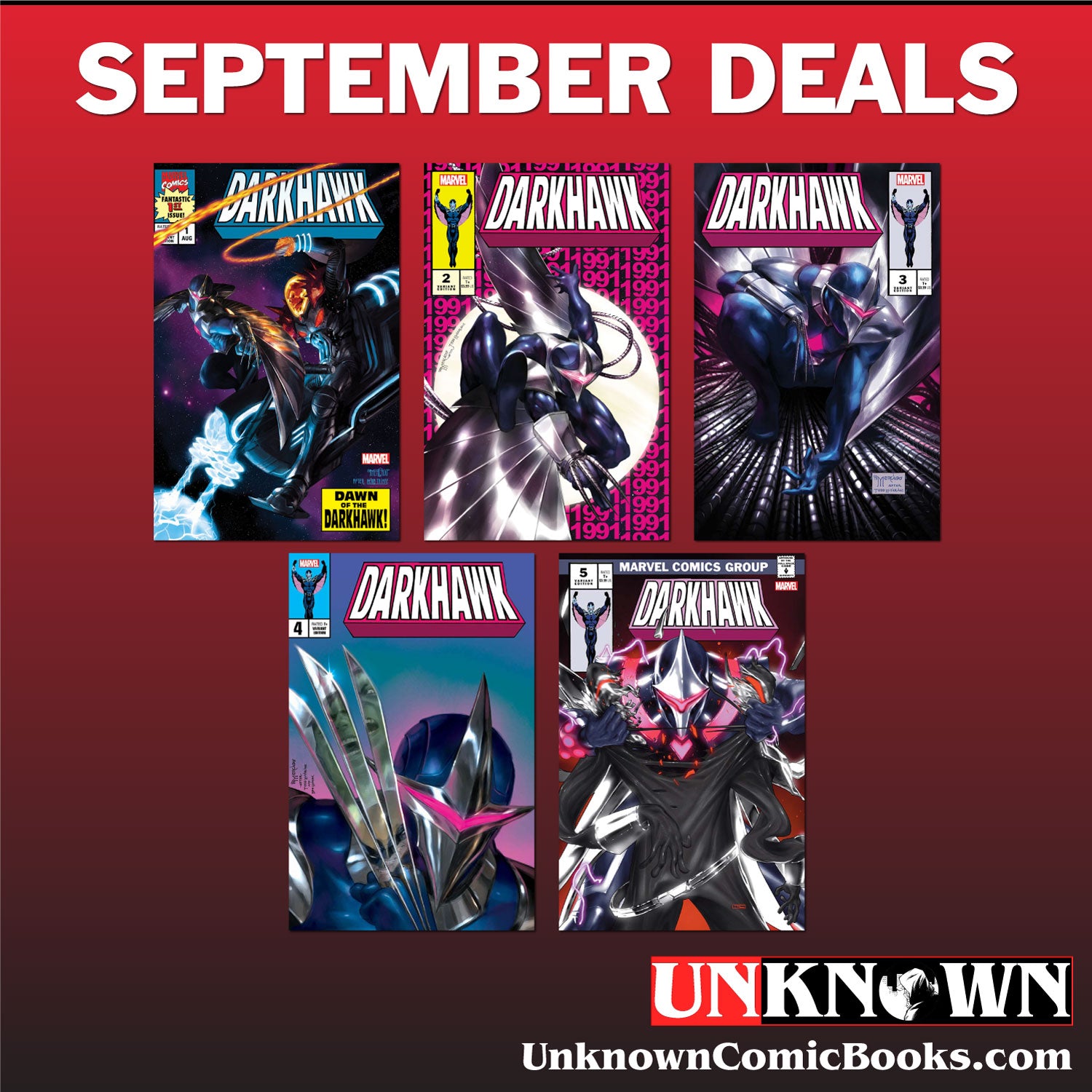 5 PACK DARKHAWK 1-5 TRADE DRESS EXCLUSIVE BUNDLE (10/19/2022)