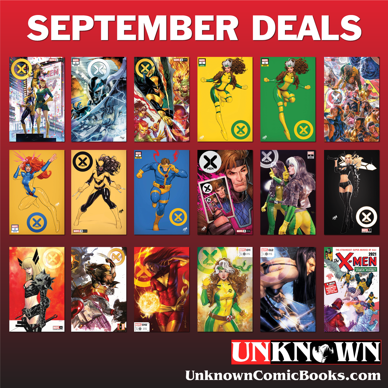 18 PACK X-MEN UNKNOWN COMICS 1-12 EXCLUSIVE TRADE BUNDLE (09/21/2022)